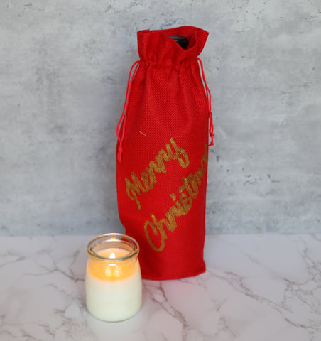 "Merry Christmas" wine bag