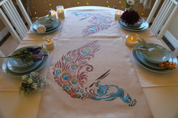 Peacock Table Runner