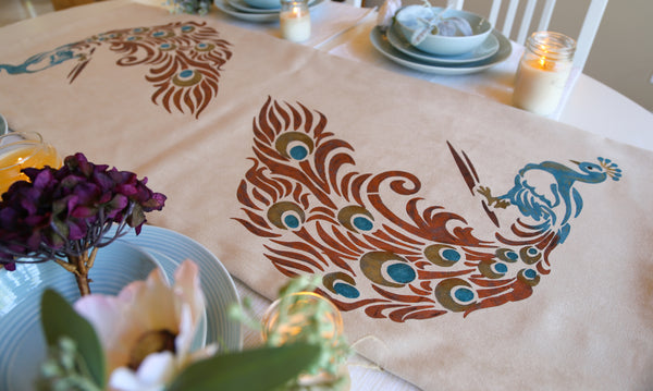 Peacock Table Runner