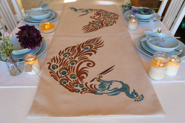 Peacock Table Runner