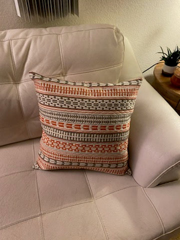 Cream Light Coral Cushion