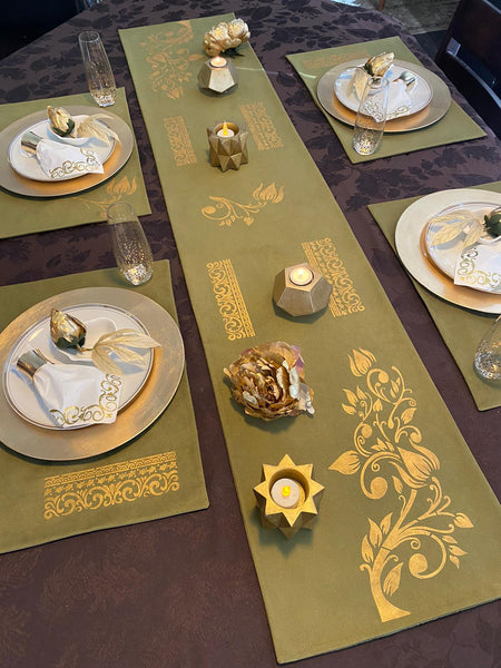 Green Placemats & Runner Set